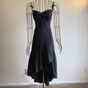 Eliza J Strapless Polka Dot Cocktail Dress NWOT